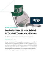 NEC Sizing Conductors