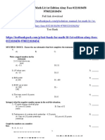 Math Lit 1st Edition Almy Foes Test Bank