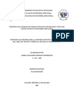 Propuesta de Mejora para La Optimización Del Proceso Enalta Del Área de Gestión Comercial Del Banco Asb Bank Corp"