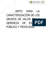 Documento para La Caracterización de Los Grupos de Valor Gerencia de Espacio Público y Movilidad