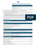 OSCE Checklist Obstetric Abdominal Examination