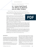 Water-Versus Land-Based Exercise Effects On Physical Fitness in Older Women