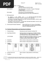 TCDS No.: IM.A.120 Issue: 26 Boeing 737 Page 21 of 115 Date: 10 Jan 2023 SECTION 3: 737-700 SERIES - Continued