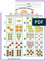 14.atividade de Matemática Com Frutas