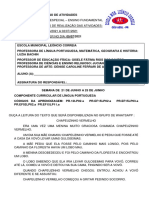 Atividades Classe Especial - Período de Realização 21-06-2021 A 02-07-2021 (Devolver Dia 05-07-2021) Escola Leôncio Correia