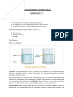 Experiment 1 Solution, Suspension, Colloids