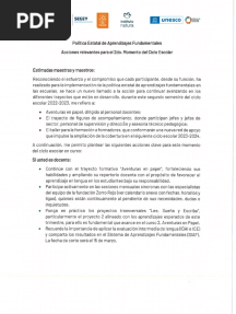 Acciones para El Segundo Momento Del Ciclo Escolar