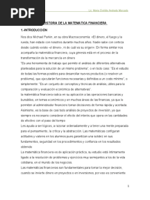 HISTORIA de Matemática Financiera