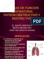 Pruebas de Funcion Respiratoria Patron Obstructivo y Restrictivo