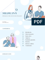 Presentación Proyecto Medicina Ilustrado Doodle Azul