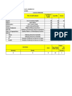 GRADE 5 LM Chairs Table Inventory