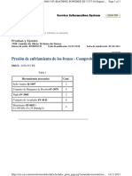 Presión de Enfriamiento de Los Frenos - Comprobar