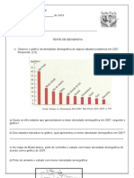 Teste de Geografia