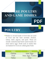 Prepare Poultry and Game Dishes