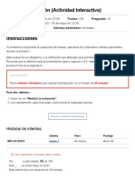 (M4-E1) Evaluación (Actividad Interactiva) - SISTEMAS DE COSTOS Y EVALUACIÓN DE DESEMPEÑO