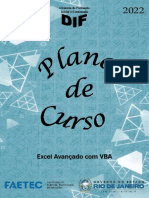 Plano de Curso de Excel Avançado Com VBA 2022