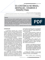 A Educação A Distância No Brasil Regulamentacao e Pespectivas