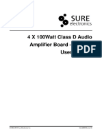 4 X 100watt Class D Audio Amplifier Board - TK2050 User's Guide