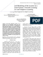 Ontology-Based Modeling of The Learner in A Web Educational System: Towards Learning Analytics and Adaptive Learning