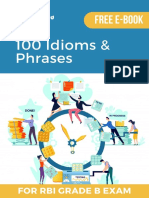 100 Idioms and Phrases For Rbi Grade B