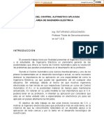 La Teoría Del Control Automático Aplicada Al Area de Ingeniería Eléctrica