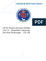 Quantitative Chemistry Revision Booklet Triple