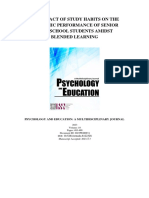 The Impact of Study Habits On The Academic Performance of Senior High School Students Amidst Blended Learning