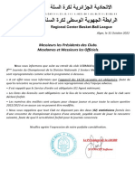 Rectificatif Des Designation Des Amc Pour Les Rencontres de La 1ere Et 2eme Journee Du Championnat de La DN 2 SM de La Region Centre