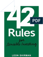 42 Rules of Sensible Investing