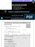 DDP - Questions - JEE ADVANCED - Matrices & Determinants