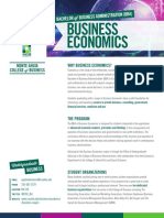 Business Economics Major Onesheet 2019 Nov19