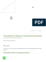 Classification of Means of Transmitting Information - ClassNotes - NG