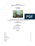 Investigación Sobre El Peligro de La Corriente AC y DC en Un Circuito Eléctrico