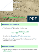 m51 Basic Differentation Formula & Slope of A Tangent Line