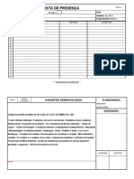 Lista de Presença Direção Defensiva