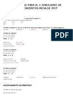 Preguntas para El I Simulacro de Conocimientos Recalde 2017