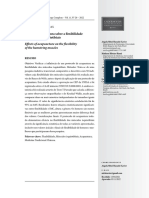 Efeitos Da Acupuntura Sobre A Flexibilidade Dos Músculos Isquiotibiais