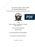 Voladura Controlada y Amortiguada en La Compañía Retamas