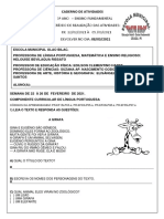 Caderno de Atividades 3º Ano