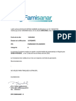 Constancia Medica Famisanar Act - Nicolas Guzman Ospina