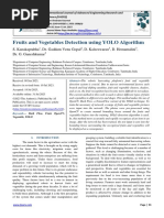 Fruits and Vegetables Detection Using YOLO Algorithm