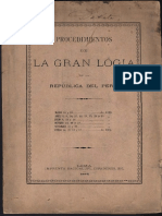 Actas Gran Logia Del Perú 1884