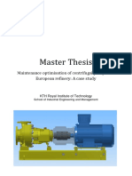 Maintenance Optimization of Centrifugal Pumps - A Case Study