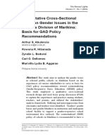 A Qualitative Cross-Sectional Study On Gender Issues in The Schools Division of Marikina: Basis For GAD Policy Recommendations