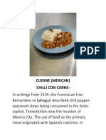 Cuisine (Mexican)