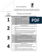 Soccer Dribbling Rubric