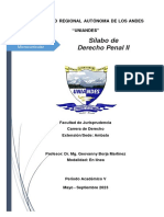 Sílabo Derecho Penal Ii - en Línea - Dr. Geovanny Borja Martinez Mg.