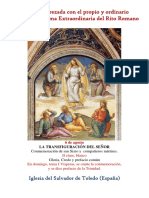 6 de Agosto. Transfiguración Del Señor. Propio y Ordinario de La Santa Misa