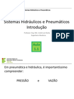 Sistemas Hidráulicos - Meca II Aula 01 - Introdução e Exercícios