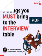 3 Things You Must Bring To The Interview Table